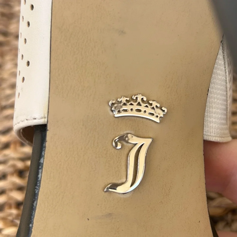 Juicy Couture Atarah Ice Heels‎ Ankle Strap Size 7.5M
